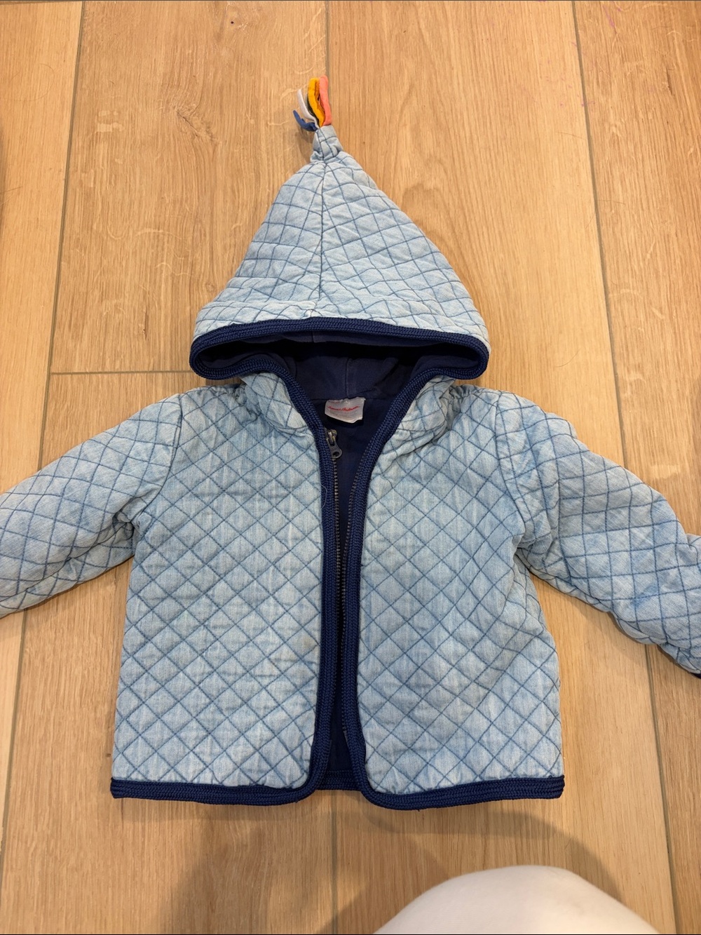 Hanna Anderson Light Blue Quilted Hooded Jacket for Kids - Classic Warm Layer